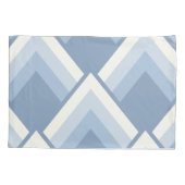 Abstrakt geometrisch, blau und weiß 2 kissenbezug (Rückseite-Links)