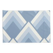 Abstrakt geometrisch, blau und weiß 2 kissenbezug (Rückseite-Rechts)