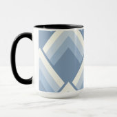 Abstrakt geometrisch, blau und weiß 2 tasse (Links)