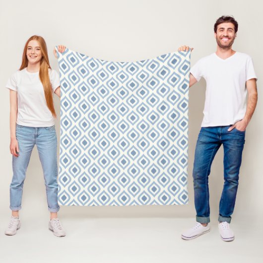 Abstrakt geometrisch, blau und weiß fleecedecke (Beispiel)