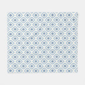 Abstrakt geometrisch, blau und weiß fleecedecke (Vorderseite (Horizontal))