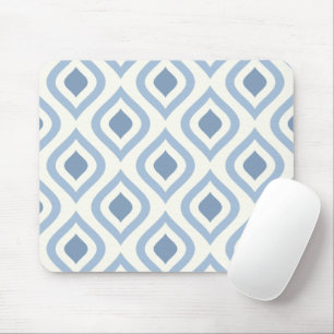 Abstrakt geometrisch, blau und weiß mousepad