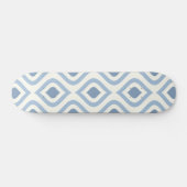 Abstrakt geometrisch, blau und weiß skateboard (Horizontal)