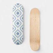 Abstrakt geometrisch, blau und weiß skateboard (Vorderseite)