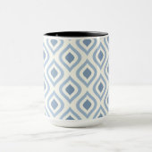 Abstrakt geometrisch, blau und weiß tasse (Zentrum)