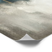 Abstrakt Geometrisch, blau, weiß Poster (Ecke)