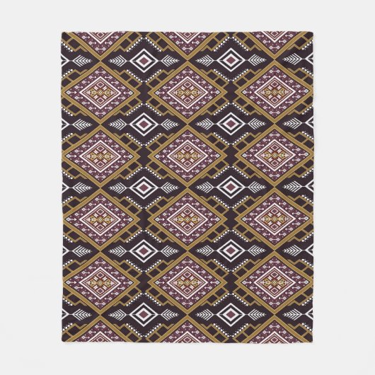 Abstrakt geometrisch, ethnisch, Tapeten-Design. Fleecedecke (Vorderseite)