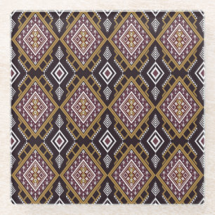 Abstrakt geometrisch, ethnisch, Tapeten-Design. Glasuntersetzer
