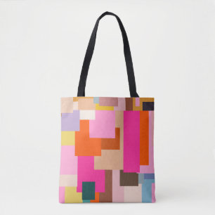 Abstrakt Geometrisch - Farbecht im Stil der Mitte Tasche