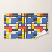Abstrakt Geometrisch, farbig, mondrian Badhandtuch Set (Handtuch)