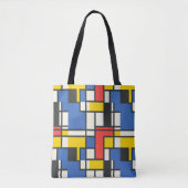 Abstrakt Geometrisch, farbig, mondrian Tasche (Vorderseite)