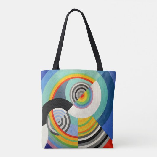 abstrakt geometrisch farbig von Robert Delaunay Tasche (Rückseite)