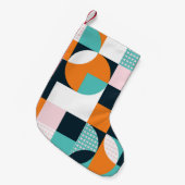 Abstrakt Geometrisch: Farbiger 3D-Effekt. Kleiner Weihnachtsstrumpf (Vorderansicht (hängend))
