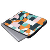 Abstrakt Geometrisch: Farbiger 3D-Effekt. Laptopschutzhülle (Vorne Knopf)