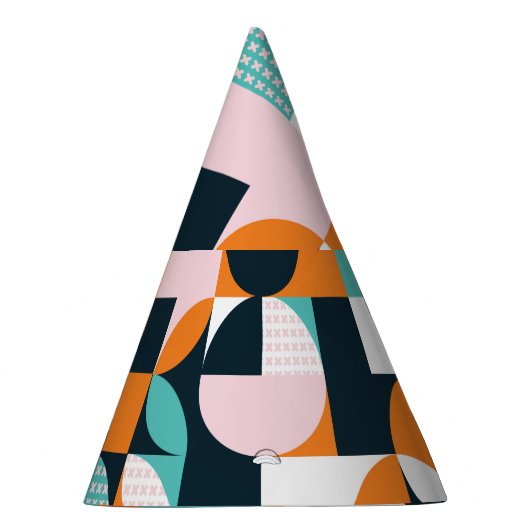 Abstrakt Geometrisch: Farbiger 3D-Effekt. Partyhütchen (Rechts)