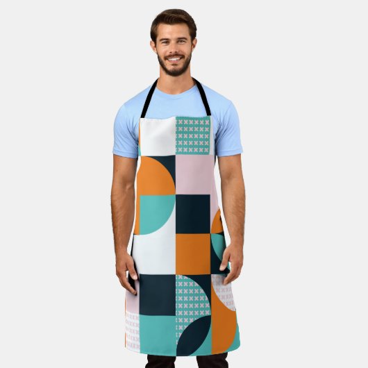 Abstrakt Geometrisch: Farbiger 3D-Effekt. Schürze (Getragen)