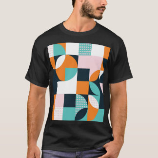 Abstrakt Geometrisch: Farbiger 3D-Effekt. T-Shirt