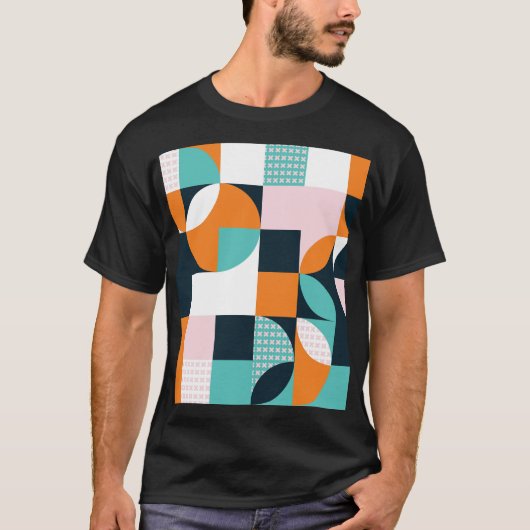 Abstrakt Geometrisch: Farbiger 3D-Effekt. T-Shirt (Vorderseite)