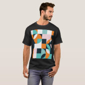 Abstrakt Geometrisch: Farbiger 3D-Effekt. T-Shirt (Vorne ganz)