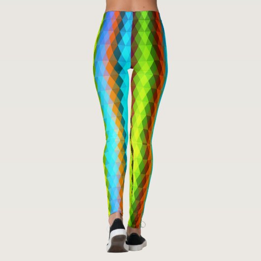 Abstrakt Geometrisch für das Mosaikmuster Leggings (Rückseite)