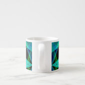 Abstrakt, geometrisch , grün , blau , schwarz espressotasse (Rückseite)