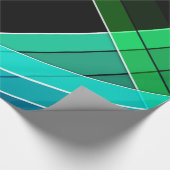 Abstrakt, geometrisch , grün , blau , schwarz geschenkpapier (Ecke)