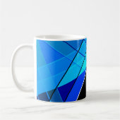 Abstrakt, geometrisch , grün , blau , schwarz kaffeetasse (Links)