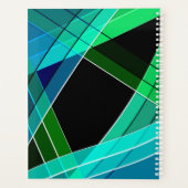 Abstrakt, geometrisch , grün , blau , schwarz planer (Rückseite)