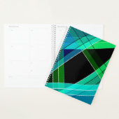 Abstrakt, geometrisch , grün , blau , schwarz planer (Anzeige)