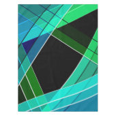 Abstrakt, geometrisch , grün , blau , schwarz tischdecke (Vorderseite)