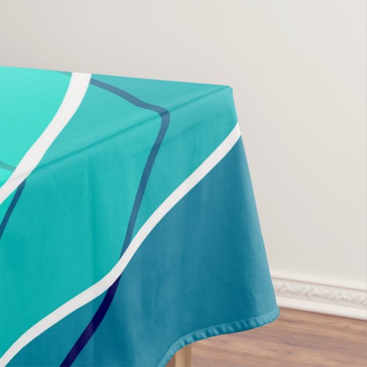 Abstrakt, geometrisch , grün , blau , schwarz tischdecke (Beispiel)