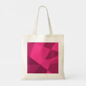 Abstrakt Geometrisch in Magentatönen mit Namen Tragetasche (Rückseite)