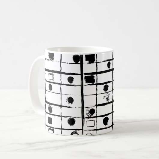 abstrakt geometrisch kaffeetasse (Vorderseite Links)