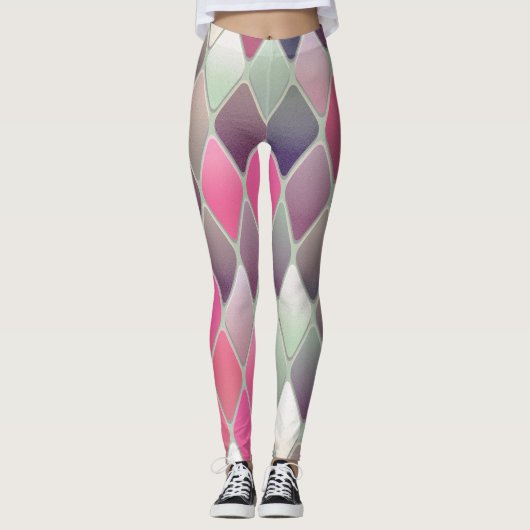 Abstrakt geometrisch leggings (Vorderseite)