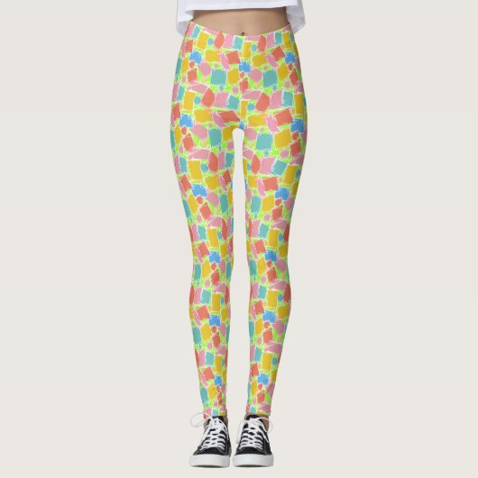 Abstrakt geometrisch leggings (Vorderseite)