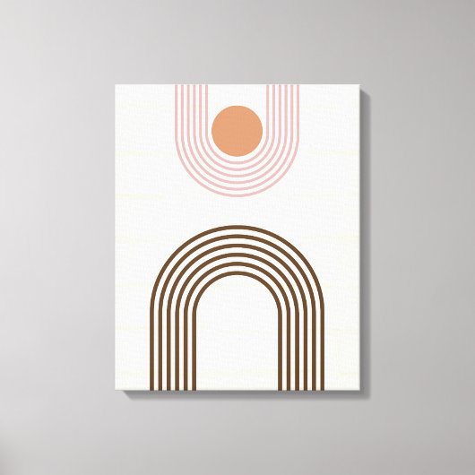 Abstrakt Geometrisch Minimalistisch Mitte Jahrhund Leinwanddruck (Vorderseite)