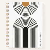 Abstrakt Geometrisch Mittelalterliche Moderne Mini Notizblock (Vorderseite)