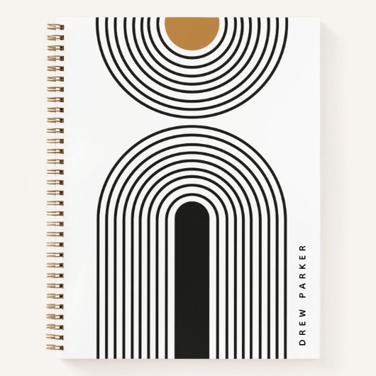 Abstrakt Geometrisch Mittelalterliche Moderne Mini Notizblock (Vorderseite)