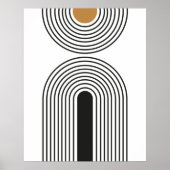 Abstrakt Geometrisch Mittelalterliche Moderne Mini Poster (Vorne)
