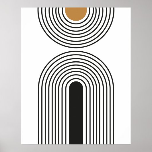 Abstrakt Geometrisch Mittelalterliche Moderne Mini Poster (Vorne)