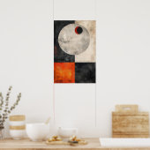 Abstrakt Geometrisch Mittelalterliche Moderne Mini Poster (Küche)