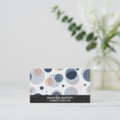 Abstrakt geometrisch modern | Schwarzer Schieferma Visitenkarte (Stehend Vorderseite)