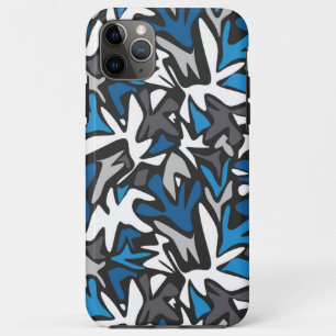 abstrakt, geometrisch, Muster, Schwarz und Blau Case-Mate iPhone Hülle