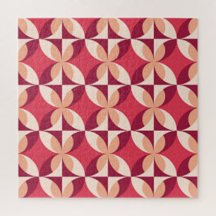 Abstrakt Geometrisch: Nahtloses Textildesign Puzzle