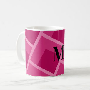 abstrakt geometrisch pink mid century modern kaffeetasse