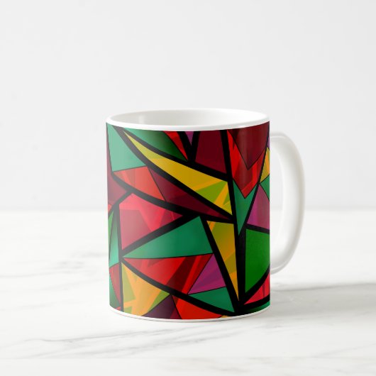 Abstrakt , geometrisch , polygonal kaffeetasse (VorderseiteRechts)