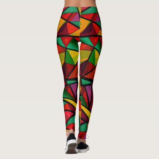 Abstrakt , geometrisch , polygonal leggings (Rückseite)