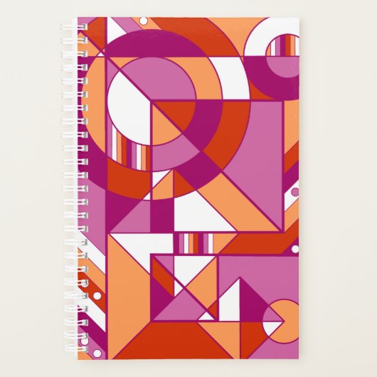 Abstrakt geometrisch rosa orange rot planer (Vorderseite)