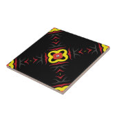 Abstrakt Geometrisch, rot, schwarz, grau Fliese (Seite)