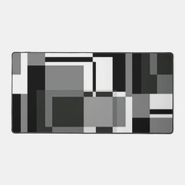 Abstrakt geometrisch, schwarz und weiß, mondrian schreibtischunterlage